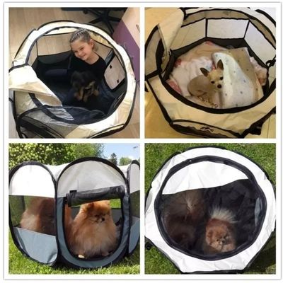 Imagen 2 del producto Corral Tienda Para Mascotas Portatil Perro Gato ROSA