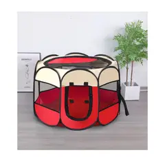GENERICO - Corral Tienda Para Mascotas Portatil Perro Gato ROJO