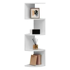 GENERICO - Estante Esquinero Flotante Pared 4 Niveles