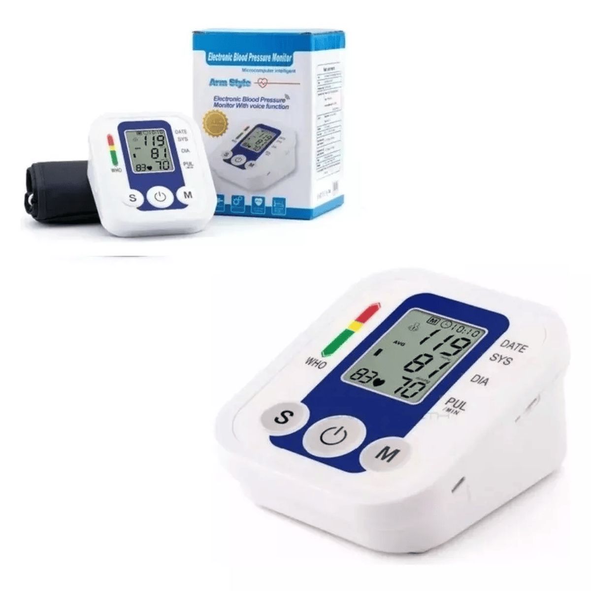 GENERICO - Tensiómetro Brazo Digital Función De Voz Inc Cable Usb