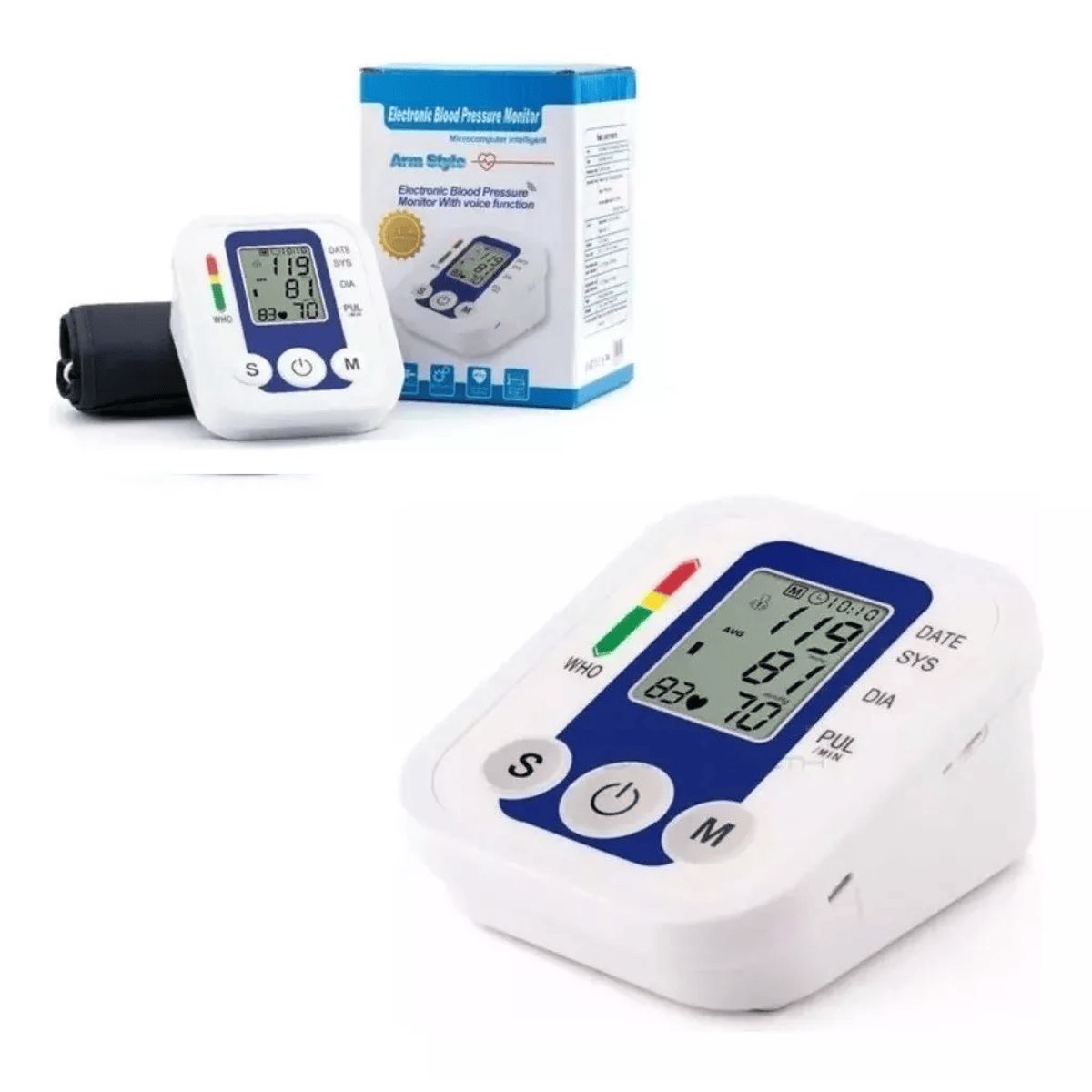 GENERICO - Tensiómetro Brazo Digital Función De Voz Inc Cable Usb