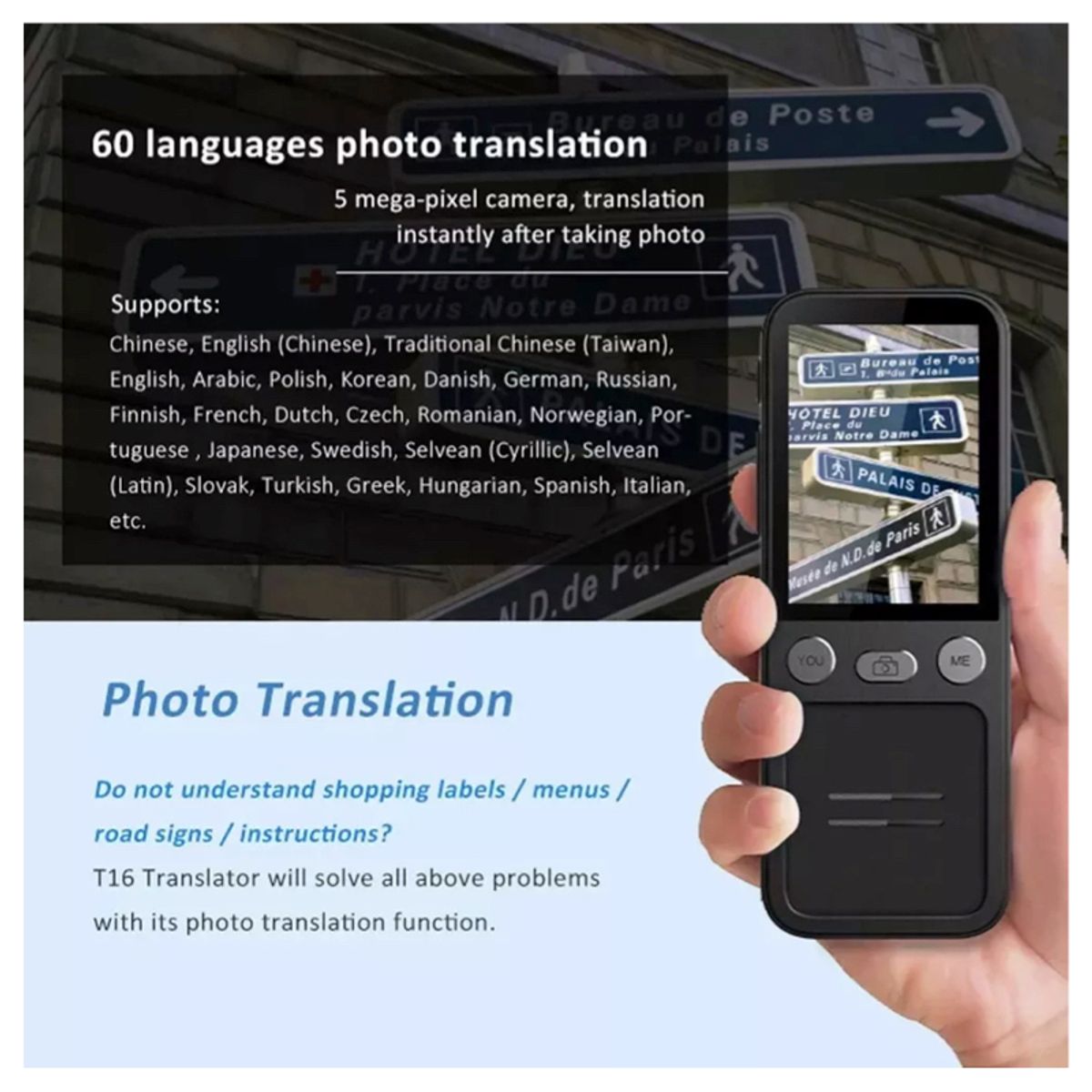 SUNNYLIFE - Inteligente Traductor Simultáneo Para 137 Idiomas (T10 V2)