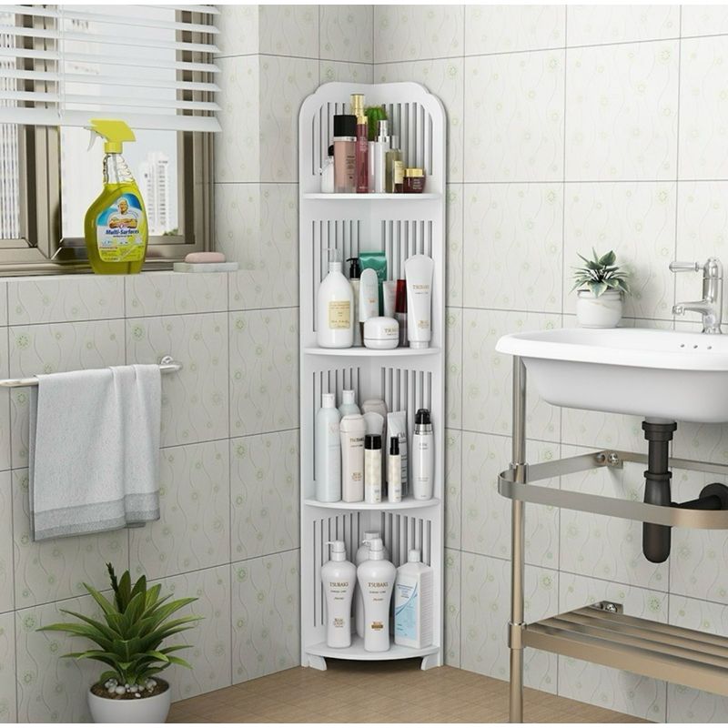 GENERICO - Estante Esquinero De Baño Organizador Esquinero De 4 Niveles
