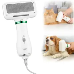 MOVI - Peine Secador 2 en 1 Mascotas Blanco – Cepillo y Secador