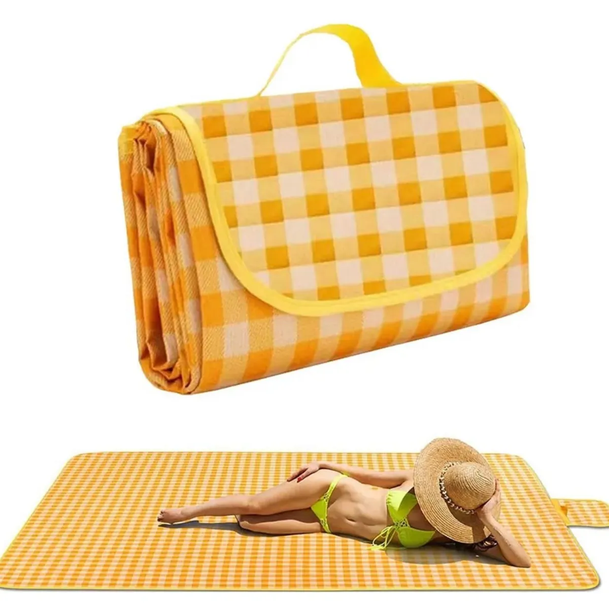 GENERICO - Manta Amarillo Impermeable Para Picnic Camping