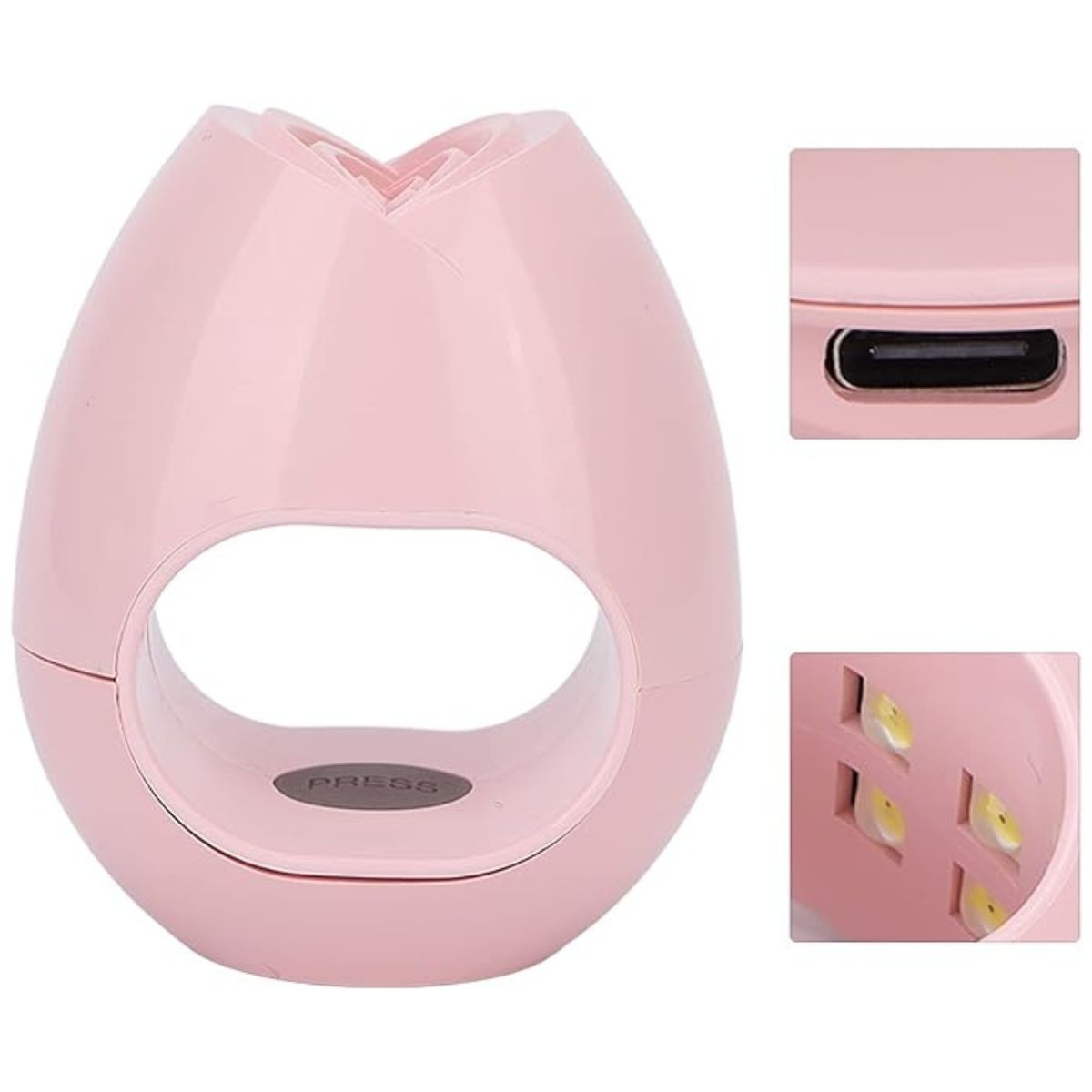 GENERICO - Lámpara de Uñas Mini Rosa UV LED