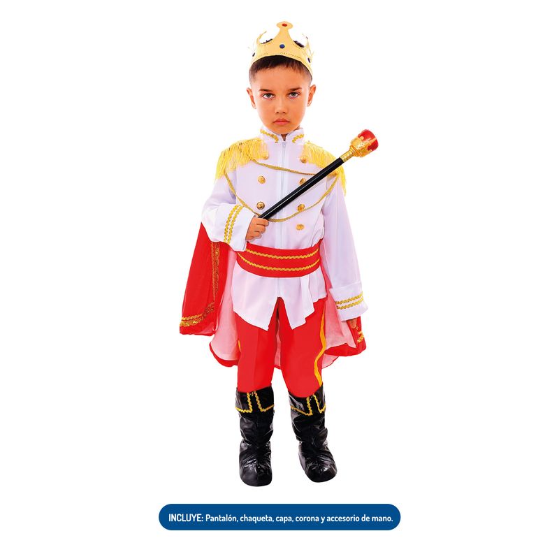 GENERICO - Disfraz Príncipe o Rey con accesorios Talla 5 a 6 años