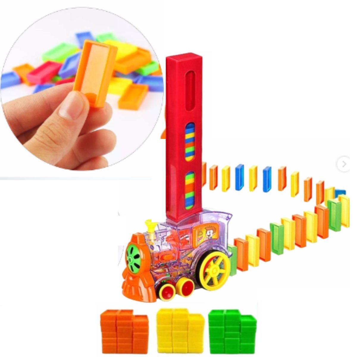 GENERICO - Tren de Dominó Mecánico 60 PCS