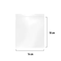 GENERICO - Pack 100 Ventanas 14x18cm Courier Embalaje Autoadhesivo