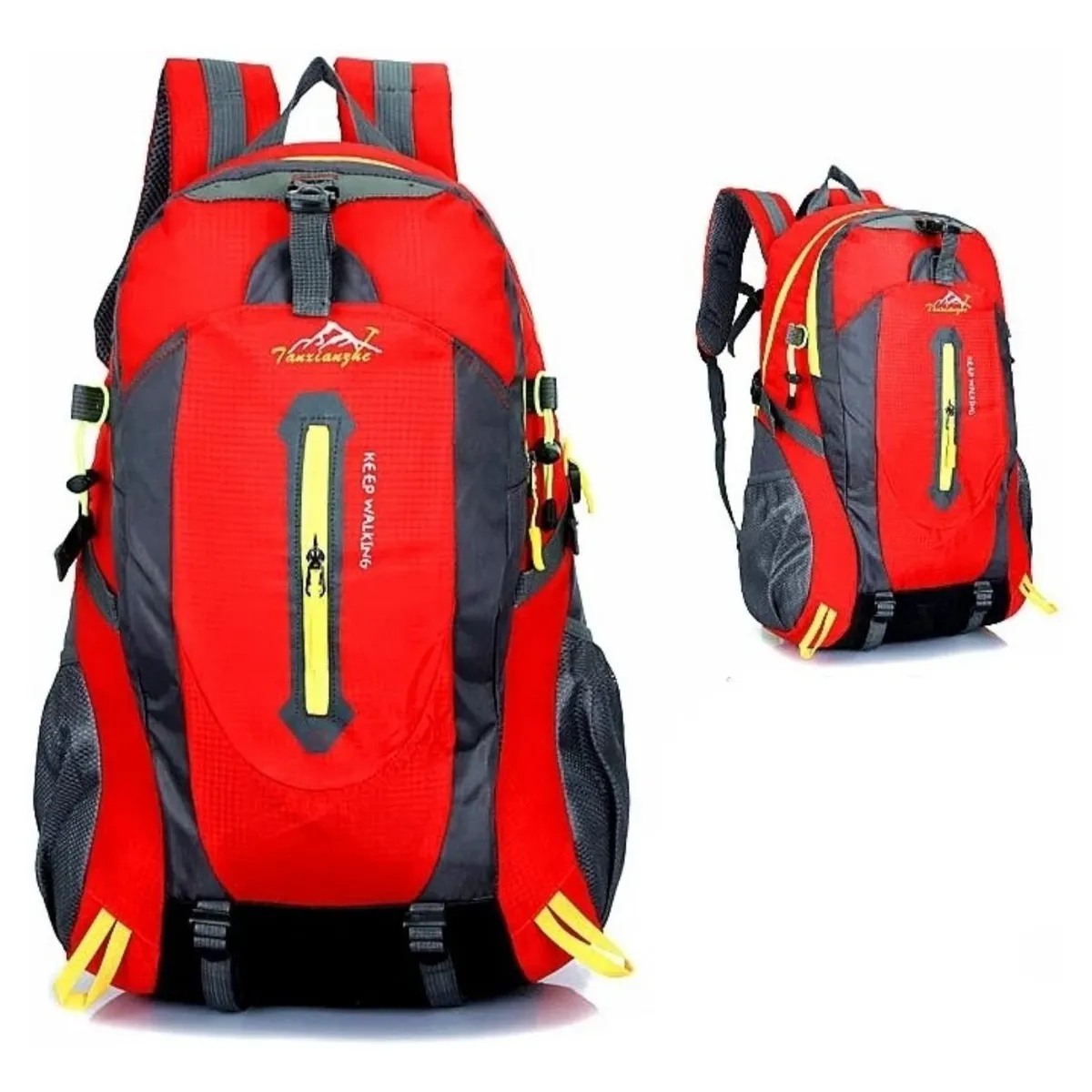 GENERICO - Mochila Naranja Tracking Deporte 35 Litros Impermeable