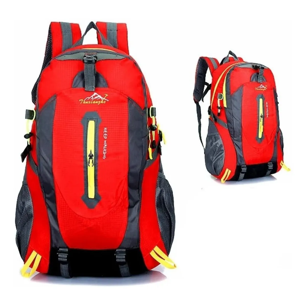 GENERICO - Mochila Naranja Tracking Deporte 35 Litros Impermeable