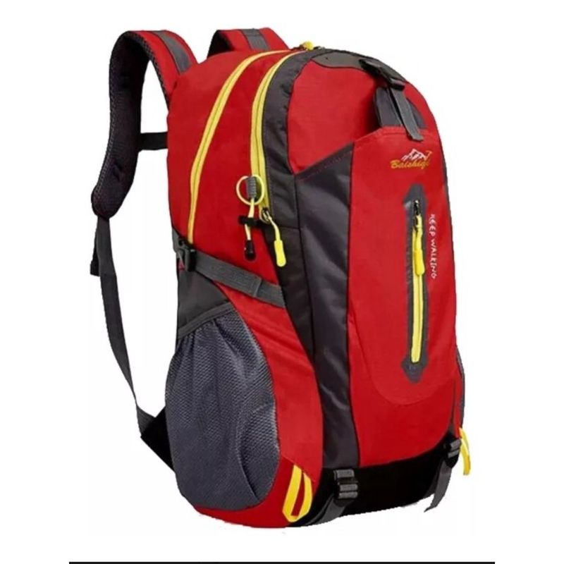 GENERICO - Mochila Rojo Tracking Deporte 35 Litros Impermeable