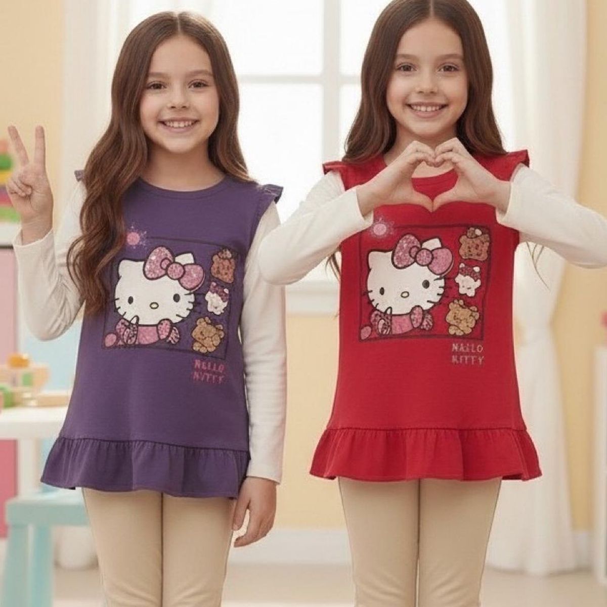 HELLO KITTY - Pack 2 Poleras Niña Hello Kitty