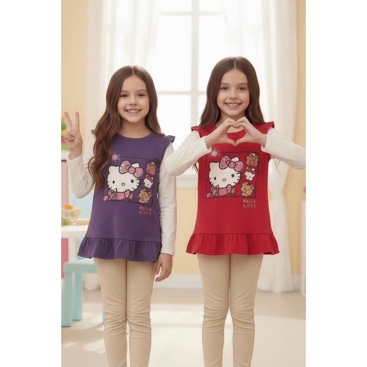 HELLO KITTY - Pack 2 Poleras Niña Hello Kitty