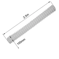 GENERICO - Tubo Vapor Para Secadora 105 mm x 2,5 Metros - Corrugado