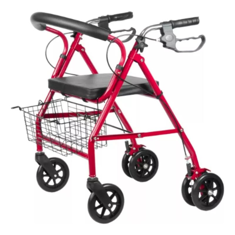 U BUY - Burrito Andador Ortopedico Plegable 4 Ruedas Frenos Asiento