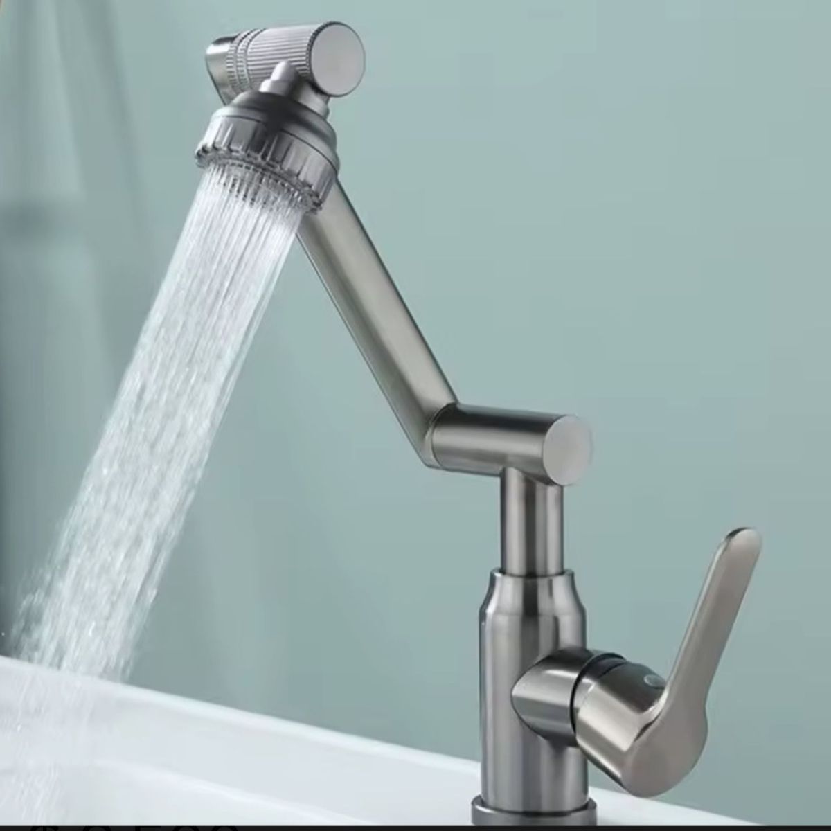 GENERICO - Llave Mezcladora Monomando Para Lavabo Baño Giratorio 1080°.