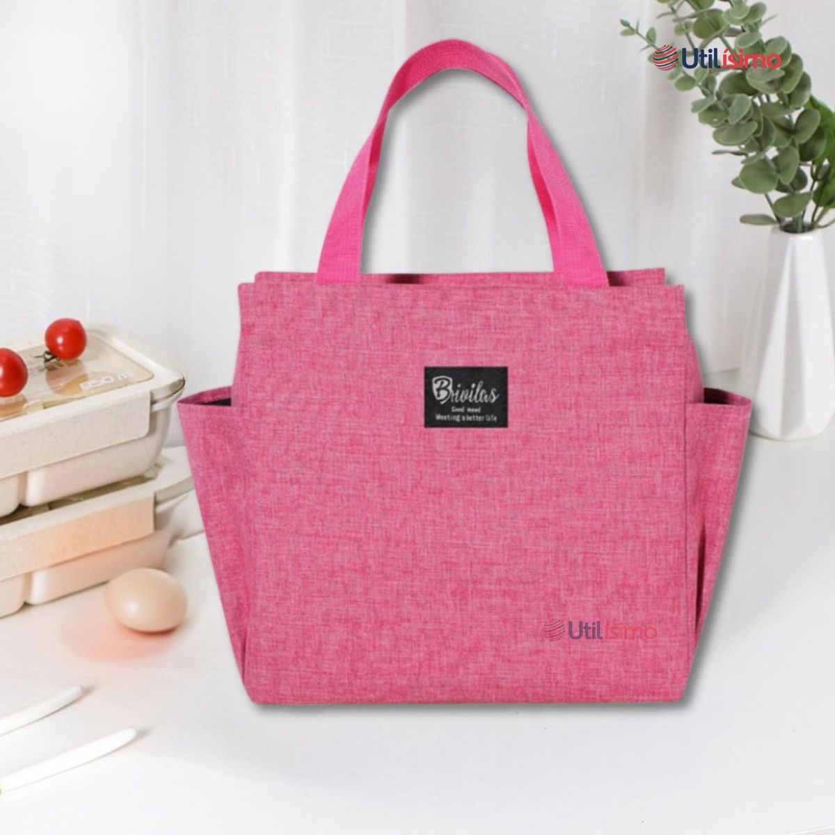 UTILISIMO - Lonchera Térmica Portátil Tela Oxford Gran Capacidad con Aislamiento