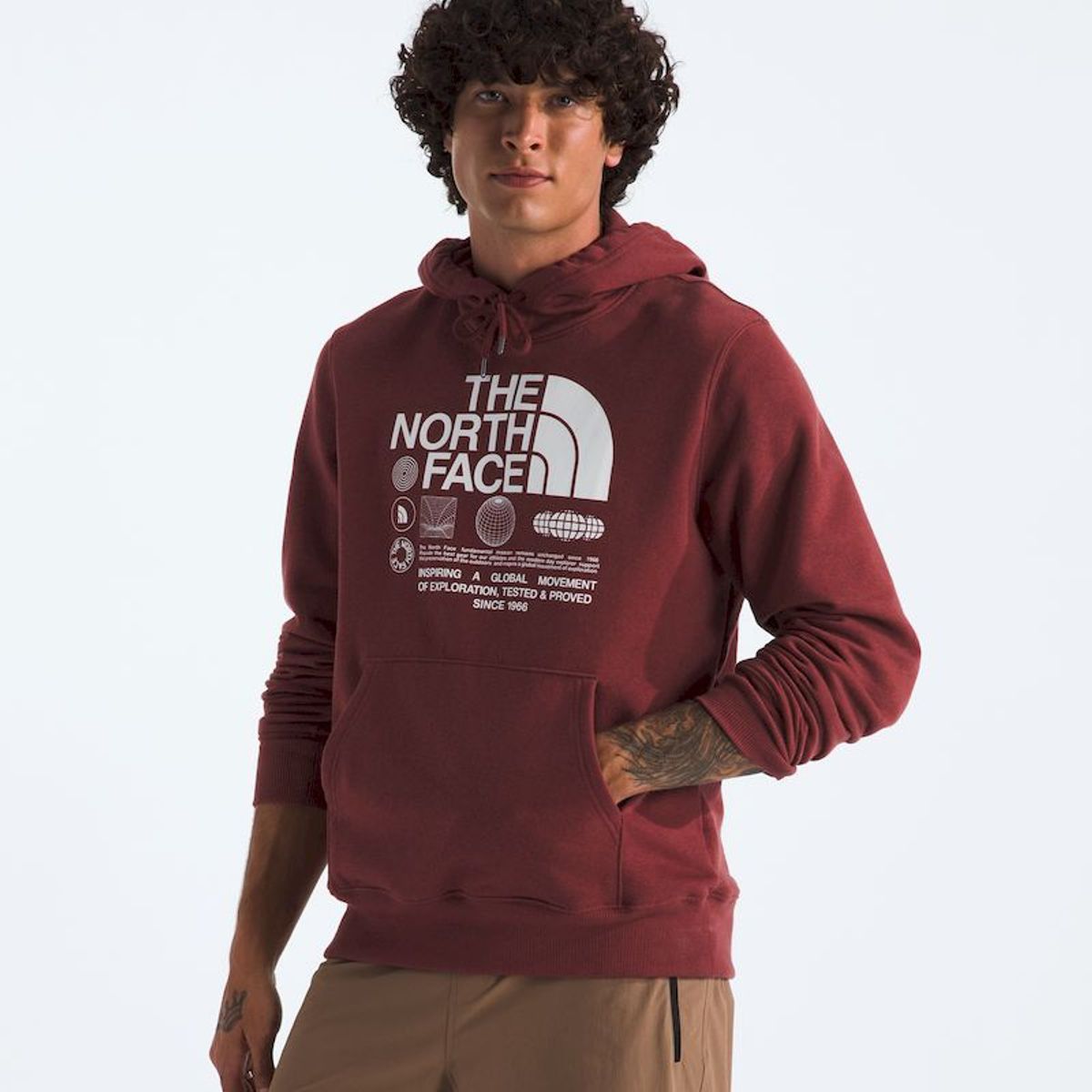 THE NORTH FACE - Poleron Immersed Outdoors Half Dome Hoodie Hombre - Rojo