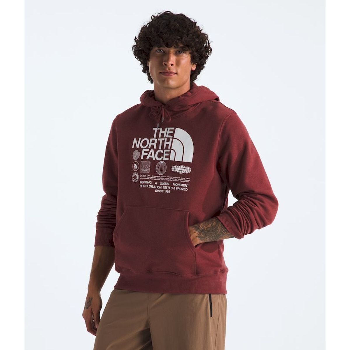 THE NORTH FACE - Poleron Immersed Outdoors Half Dome Hoodie Hombre - Rojo