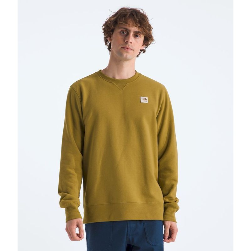 THE NORTH FACE - Poleron Heritage Patch Crew Hombre Verde