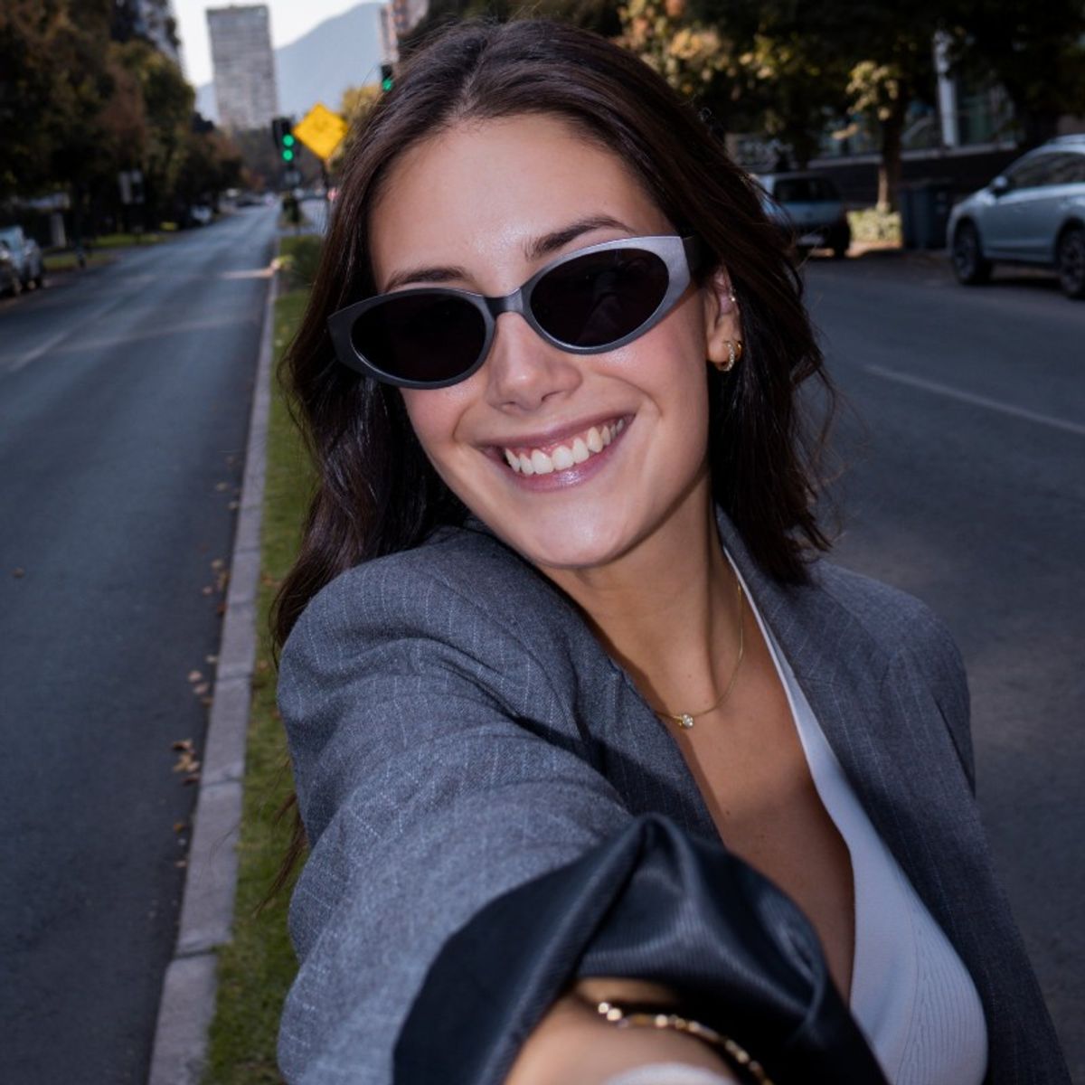 GENERICO - ESTELAR GREY Negro  Gris  Cat Eye