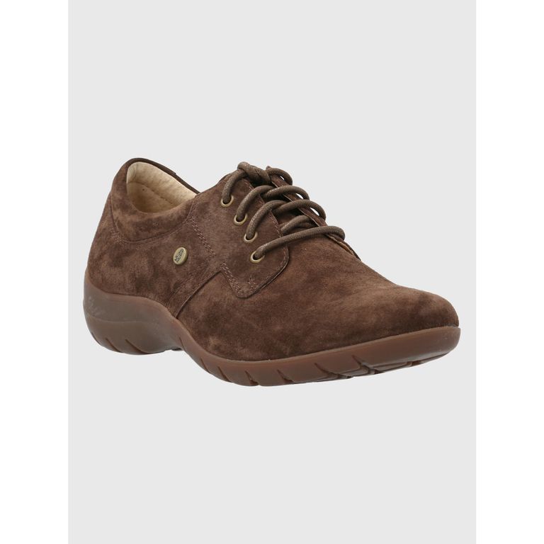 Zapato Cuero Mujer Rojam Café Oscuro