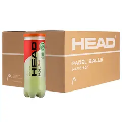 HEAD - Caja de Pelotas Padel Team X3 - 24 Tarros.