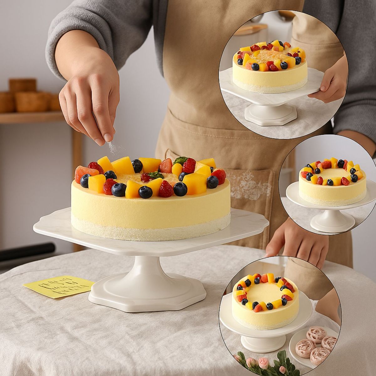 GENERICO - Molde De Silicona Redondo Turquesa Para Tortas Y Queques 20cm