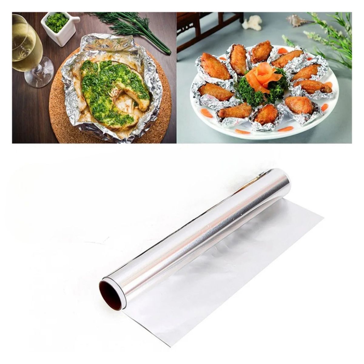 GENERICO - Papel Aluminio De 10 Metros Para Cocina Resistente