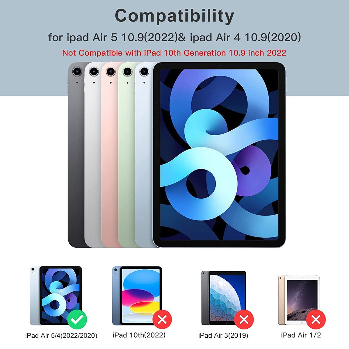 JOIGO - Carcasa Funda Smart Cover Para iPad 10.9 Air 4ta 5ta Gris