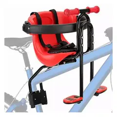 GENERICO - Silla Frontal De Bicicleta Para Niños Y Bebes - 33kg ROJO