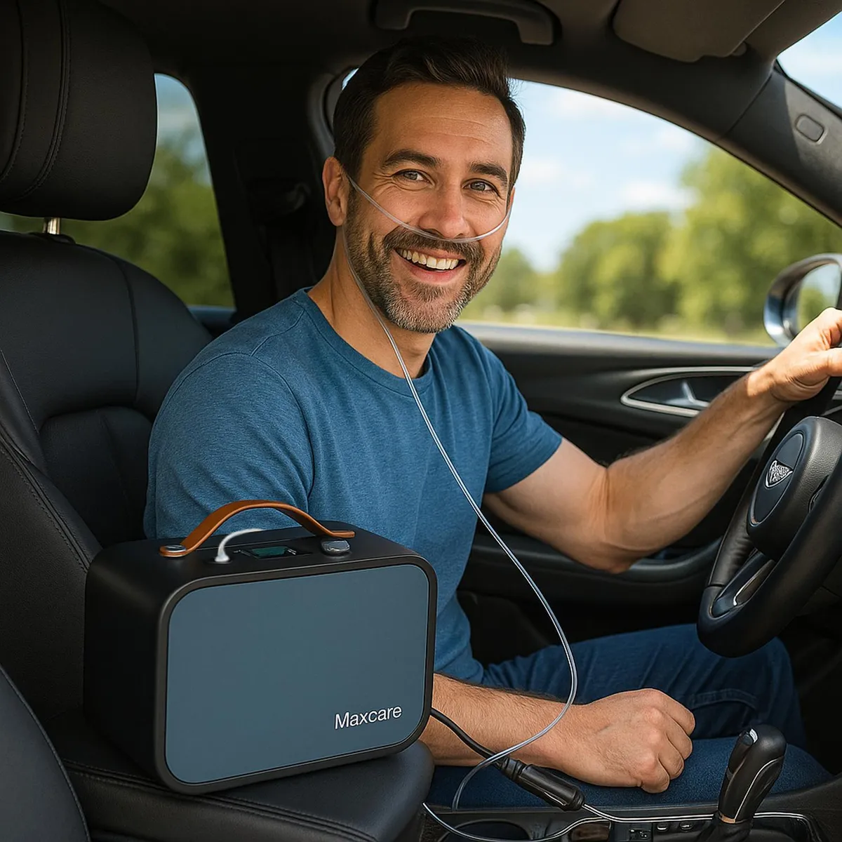 MAXCARE - Concentrador De Oxigeno Portátil Para Auto - 1 Litro