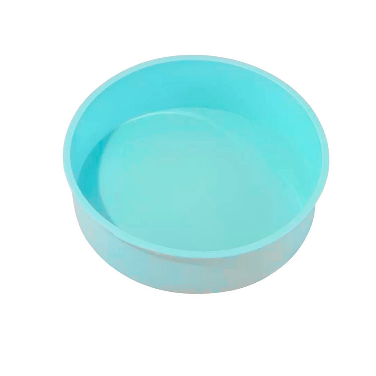 GENERICO - Molde De Silicona Redondo Turquesa Para Tortas Y Queques 24cm.