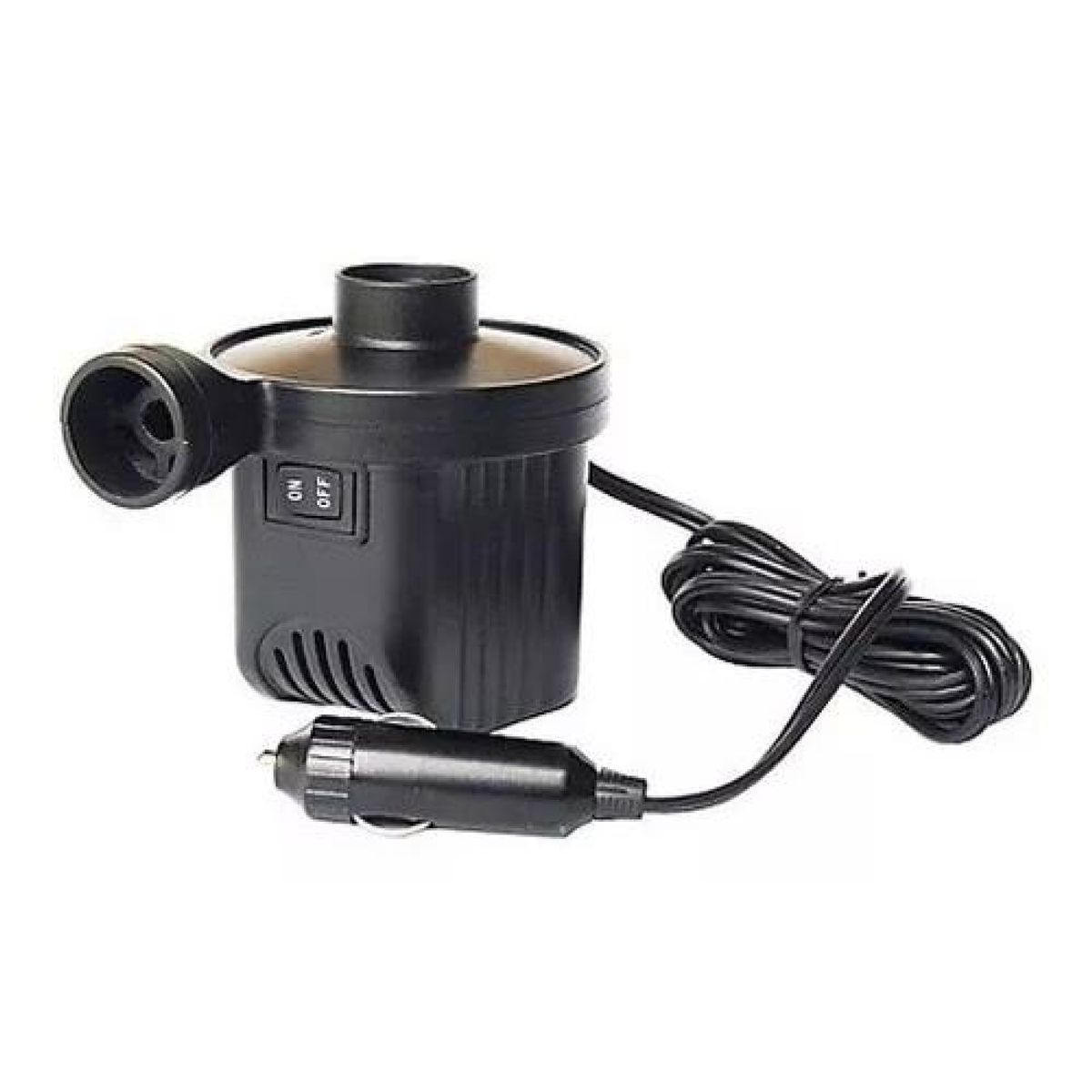 GENERICO - Colchón inflable con compresor 12V y 2 almohadas para auto color gris