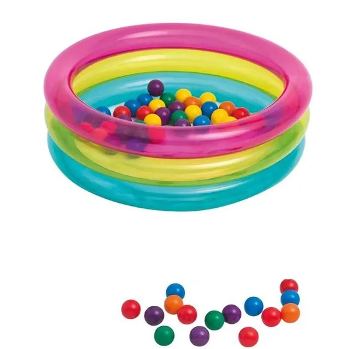 GENERICO - Piscina inflable aros para niños con 50 pelotas