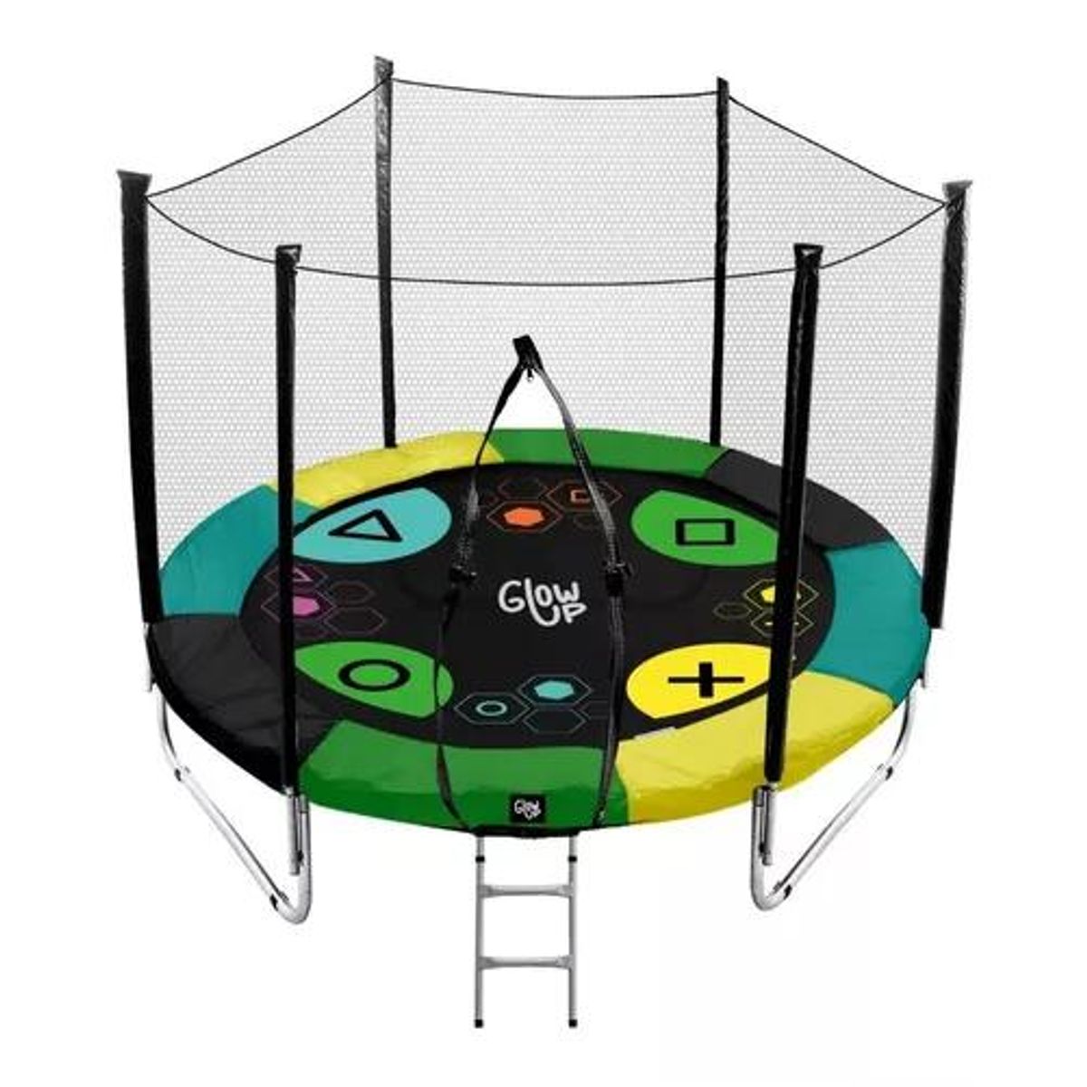 GENERICO - Cama elástica GlowUp 2,44 m 8ft edición exclusiva multicolor