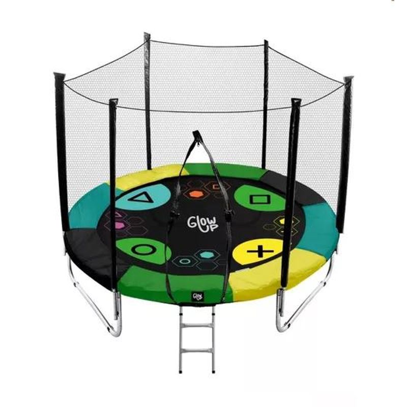 GENERICO - Cama elástica GlowUp 2,44 m 8ft edición exclusiva multicolor