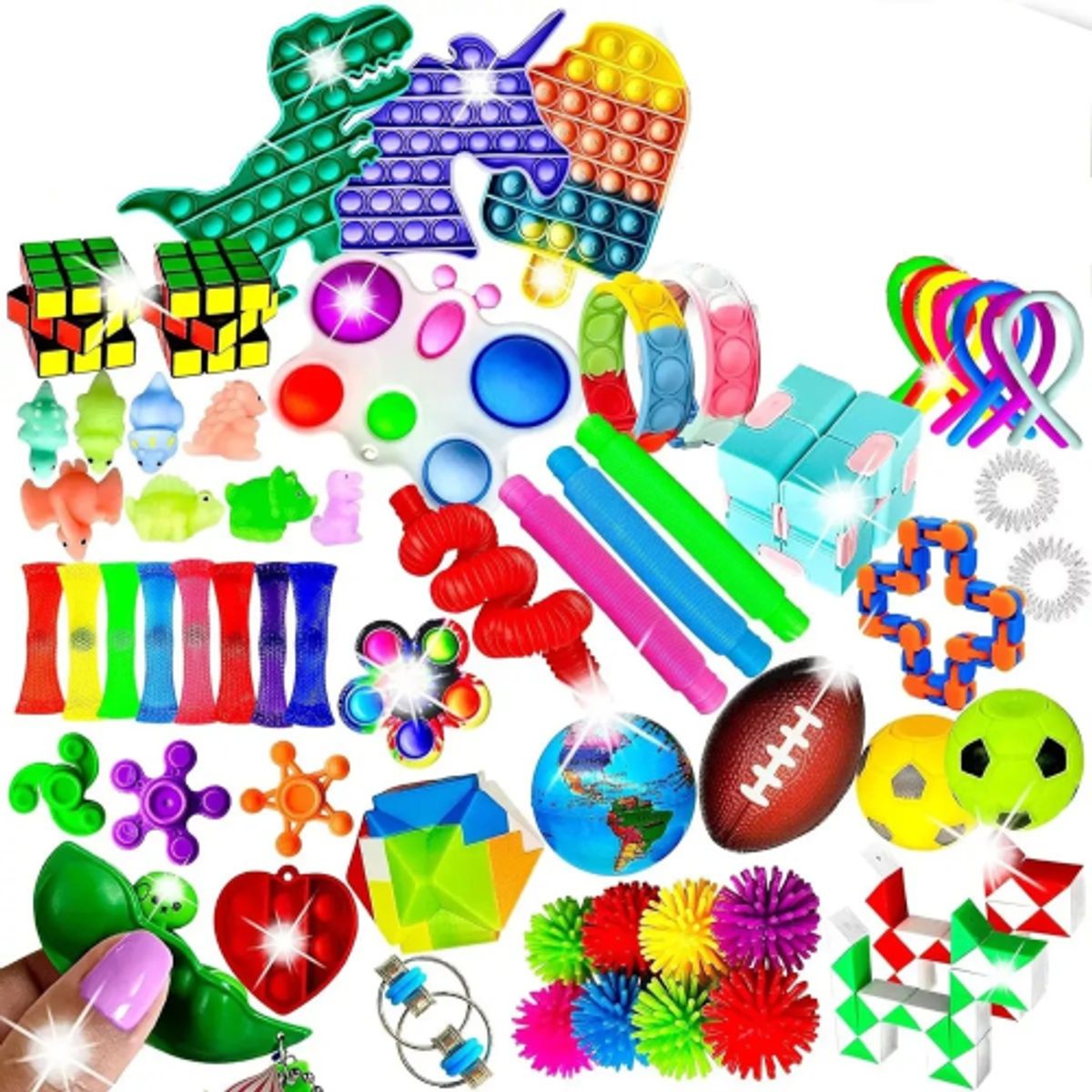 MUNDO MAGIA - Set 62 Fidget Toy Juguete Sensorial Anti Estrés Para Niños