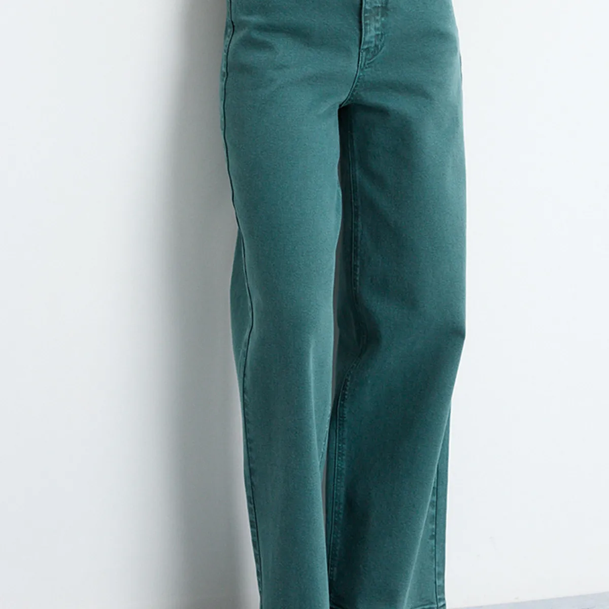 IO - Jeans Wide Verde Musgo Mujer Io