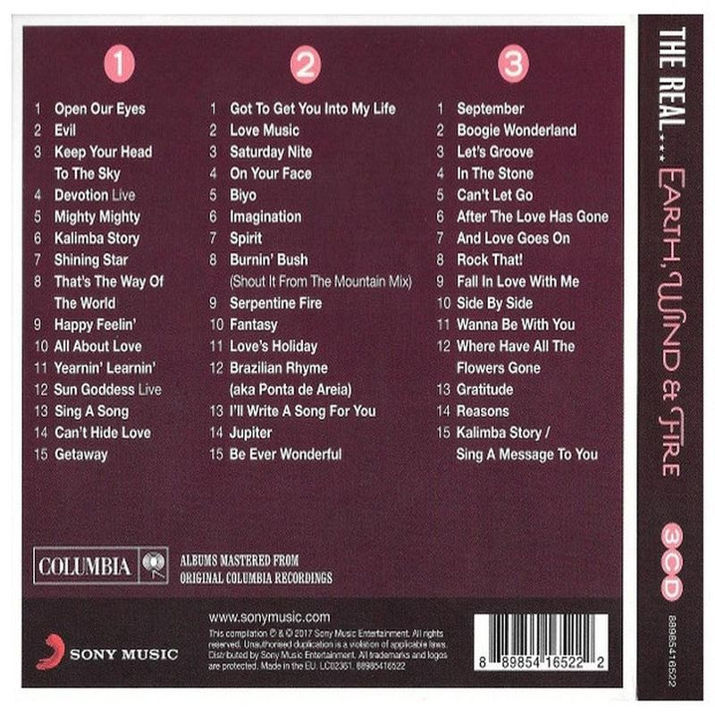 HITWAY MUSIC - EARTH WIND & FIRE - THE REAL EARTH WIND & FIRE 3CD - CD