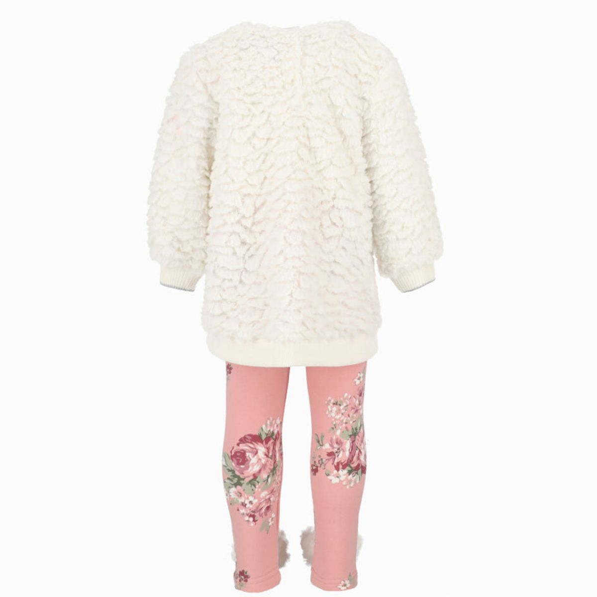 LIMONADA - Conjunto bebé de polerón y calzas blanco Limonada