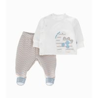 Buzo recién nacido con dinosaurio blanco