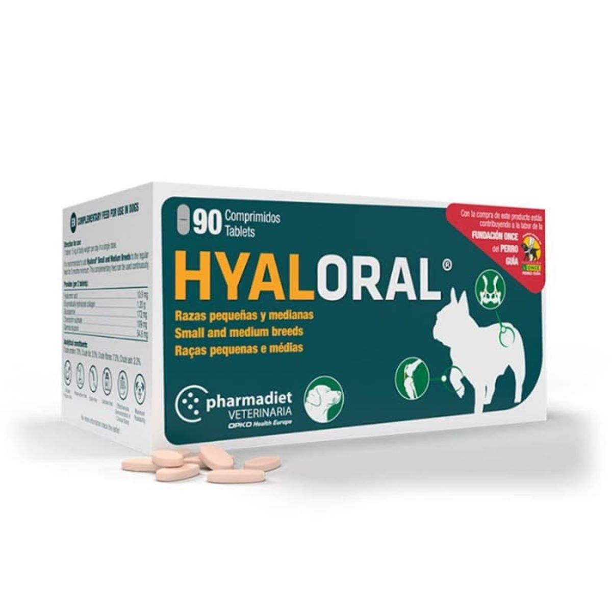 PHARMADIET - Suplemento Hyaloral Raza Pequeña&mediana 90 Comprimidos