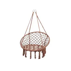 GENERICO - Silla Colgante Muna Tejida Café Tipo Columpio Decorativa