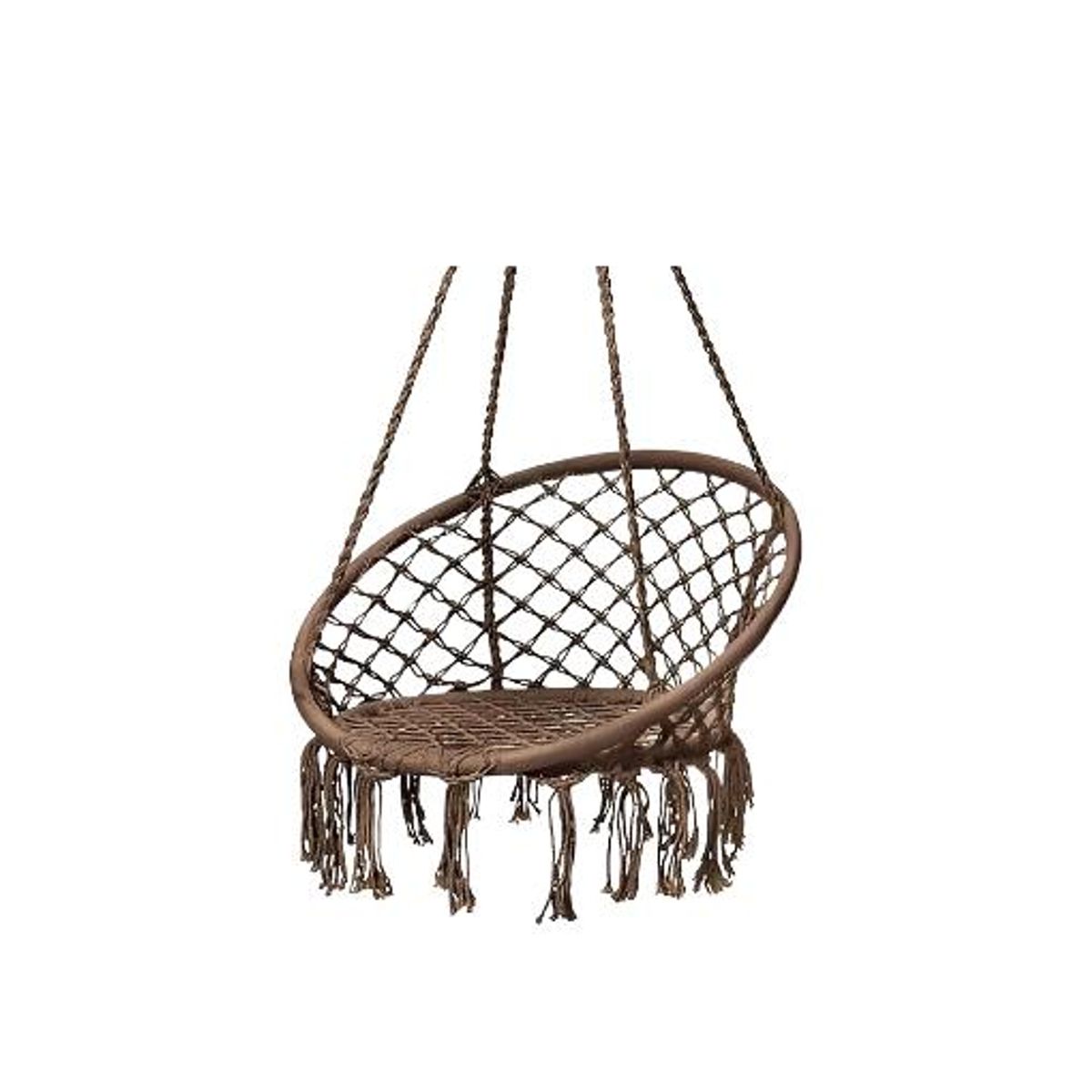 GENERICO - Silla Colgante Muna Tejida Café Tipo Columpio Decorativa