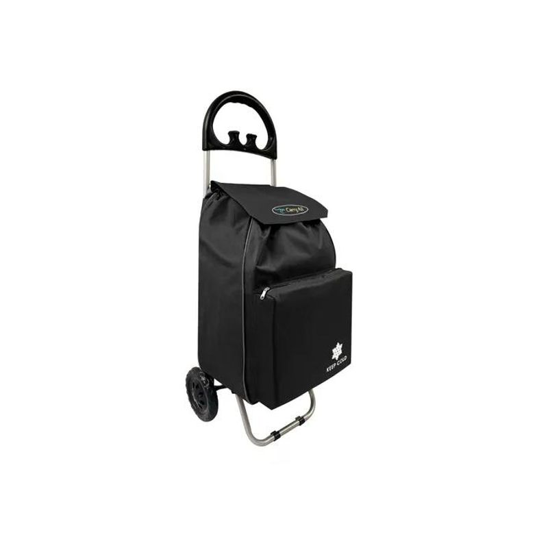 GENERICO - Carrito de compras plegable 47 L color negro