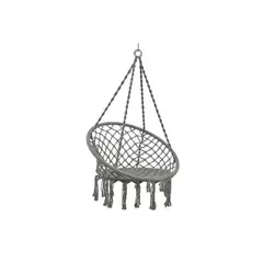 GENERICO - Silla Colgante Muna Tejida Gris Tipo Columpio Decorativa