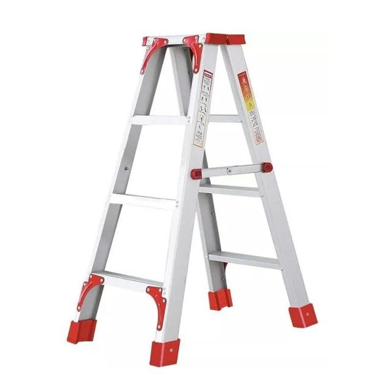 GENERICO - Escalera de aluminio ultra resistente color gris