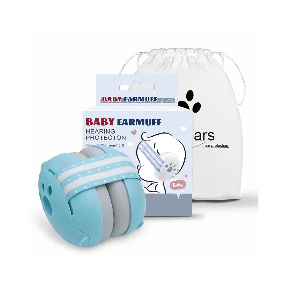 GENERICO - Protección Audifonos Antiruido Para Bebes Niños ColorCeleste